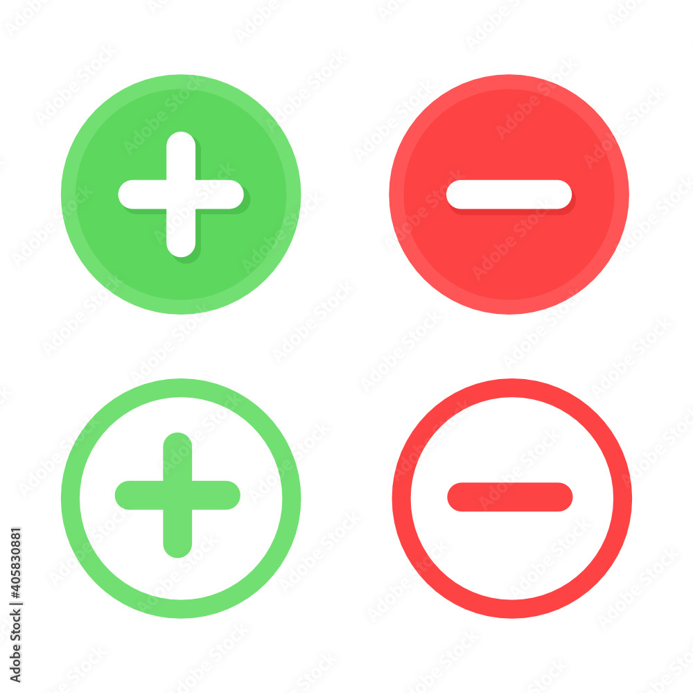 Plus and minus sign isolate on white background. Plus and minus sign isolate on white background.