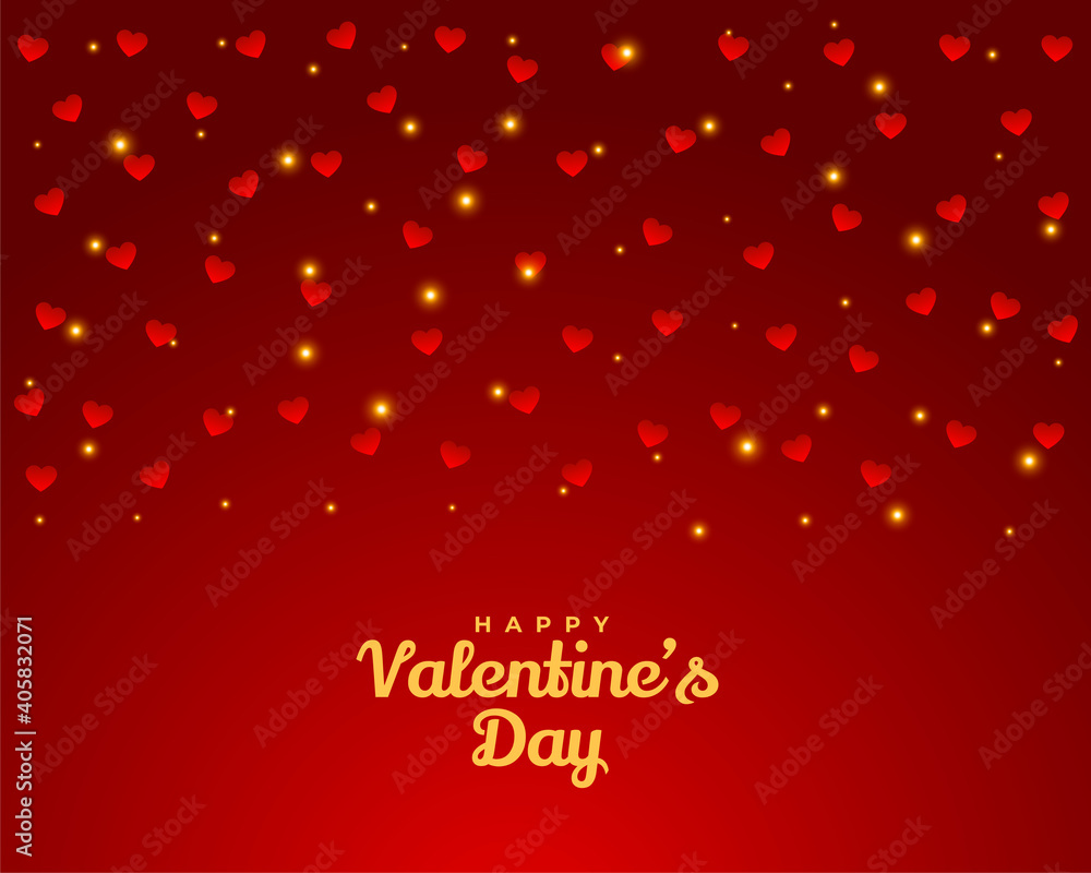 happy valentines day hearts greeting card design background