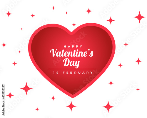 Wallpaper Mural happy valentines day sparkling card with red heart Torontodigital.ca