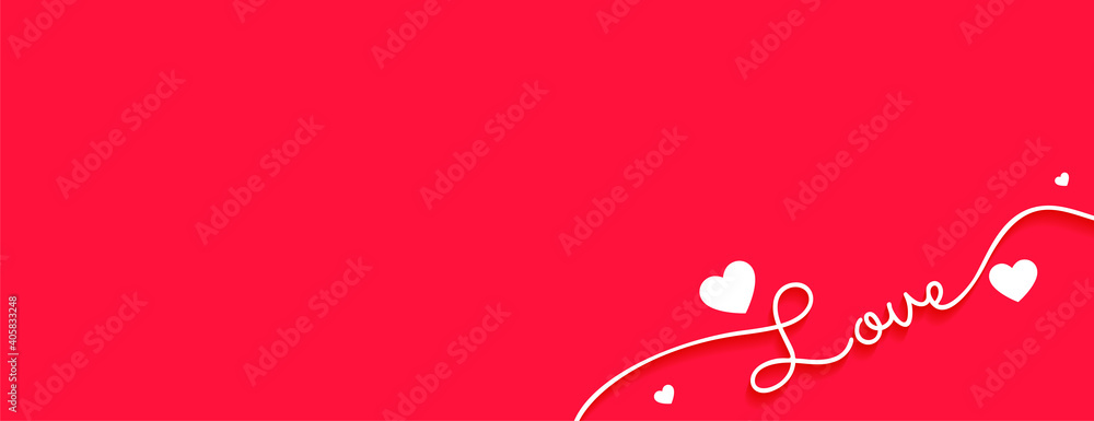 clean love banner for valentines day design clean love banner for valentines day design