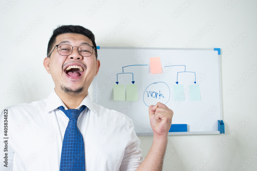 Young Asian businessman smiling happy
Proud of the plan Young Asian businessman smiling happy
Proud of the plan