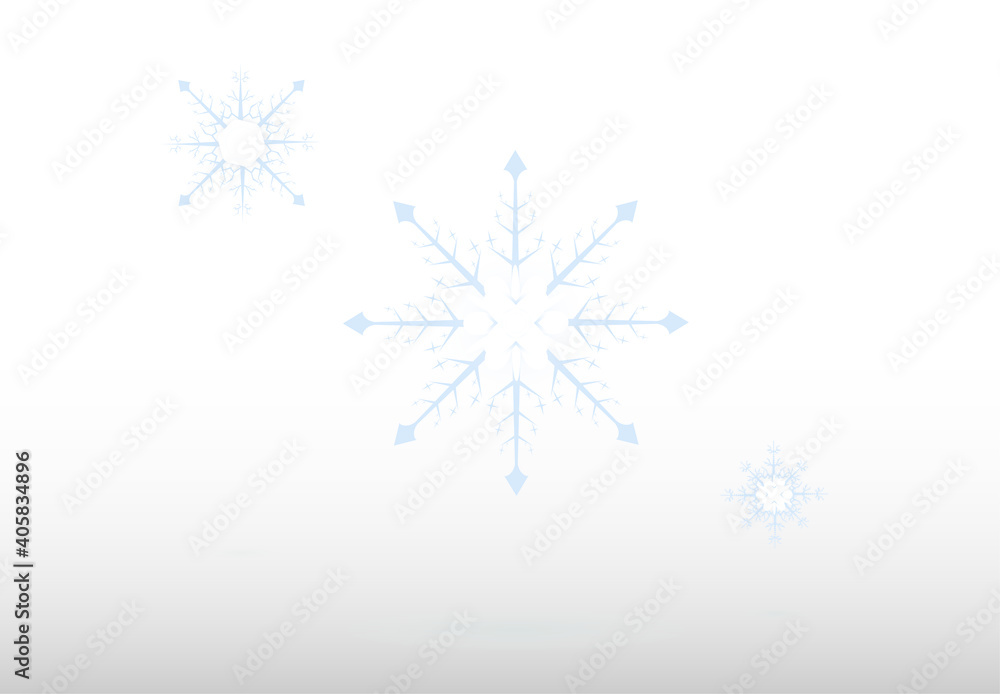 Snowflake icon in white and shiny background with white flowers, winter, new year in symbols and Christmas logos, vector illustration