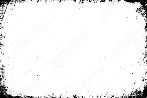 Black and white grunge background. Monochrome texture of wear, ruin, horror, dirt. The ink-stained surface is old