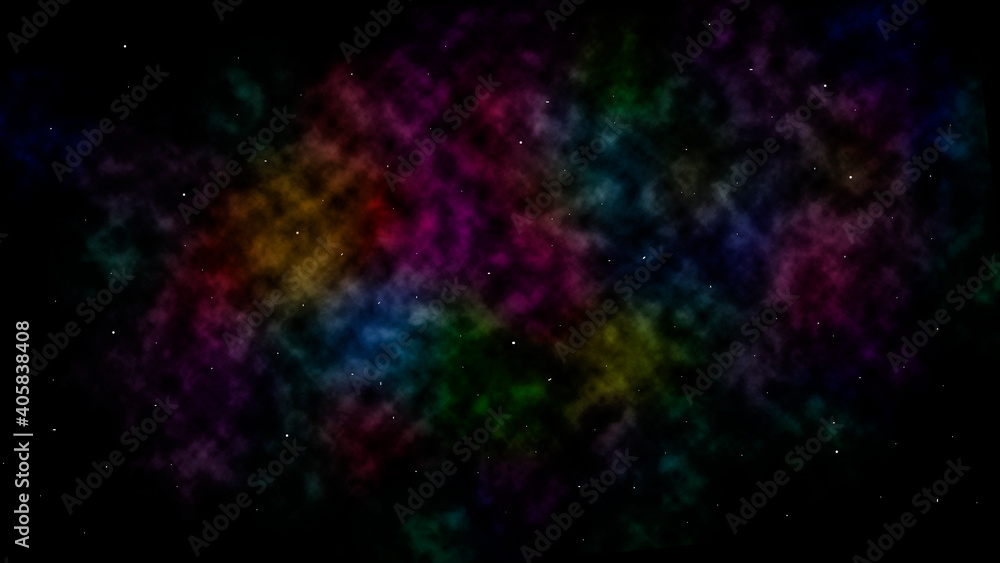 Colorful nebula background. Universe illustration