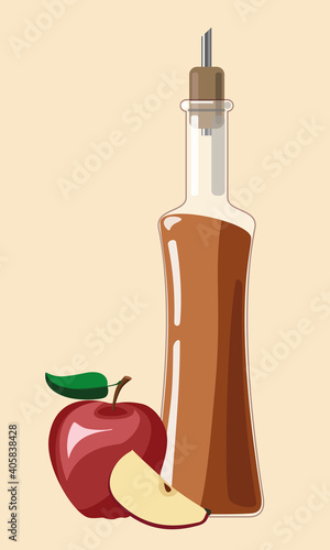 Apple cider vinegar in a bottle