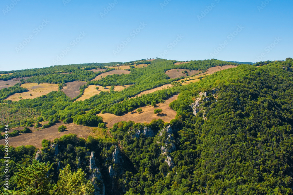 The landscape near Rocchette di Fazio near Semproniano in Grosseto Province, Tuscany, Italy
