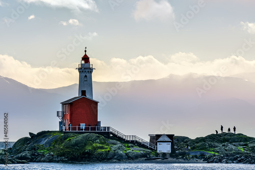 Fisgard Lighthouse and Fort Rodd Hill National Historic Site, Victoria, BC Canada photo