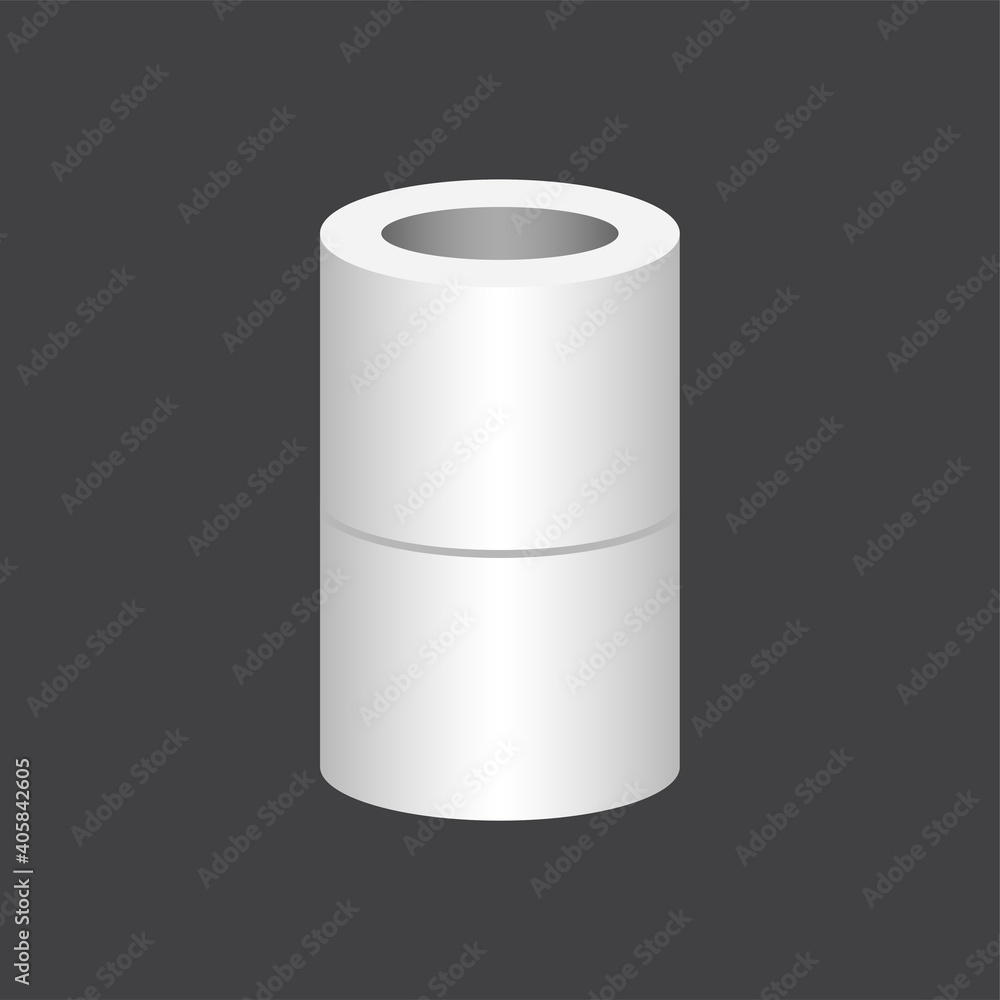 PVC plastic pipe fittings or pipe coupling vector icon. Straight type. Part for connection or installation pipe, tube in pipeline system for plumbing, irrigation, drainage, sewage and water supply. PVC plastic pipe fittings or pipe coupling vector icon. Straight type. Part for connection or installation pipe, tube in pipeline system for plumbing, irrigation, drainage, sewage and water supply.