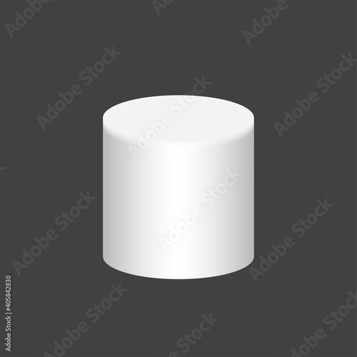 PVC plastic end cap hub vector icon. Connect by slip socket or solvent weld. Part of pipe fitting for closing end of pipe in pipeline. For plumbing, drainage, vent, waste, sewage and water supply.