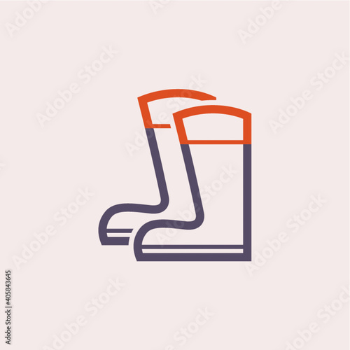 Safety boot or safety shoe vector icon. That footwear is personal protective equipment (PPE) for wear to work in construction site to protection, safe or prevent foot of builder or worker injury.