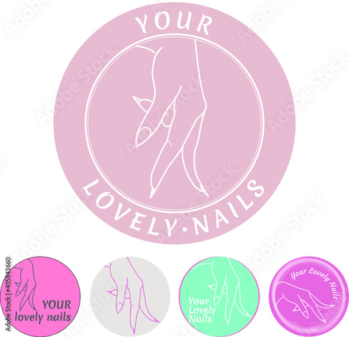 Logo with woman hand for a manicure salon