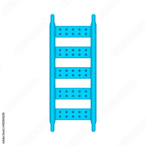 Scaffolding staircase vector icon. Also called ladder or stairway. Item is a construction equipment and component of ringlock and tube clamp scaffolding system. For ingress and egress of the scaffold.