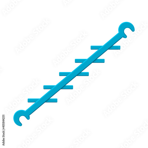Scaffolding staircase vector icon. Also called ladder or stairway. Item is a construction equipment and component of ringlock and tube clamp scaffolding system. For ingress and egress of the scaffold.