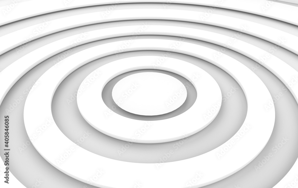3d rendering. perspective view of artistic white circle art floor background. 3d rendering. perspective view of artistic white circle art floor background.
