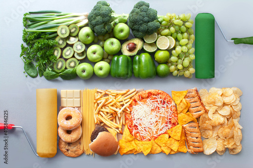 Healthy green food versus u...