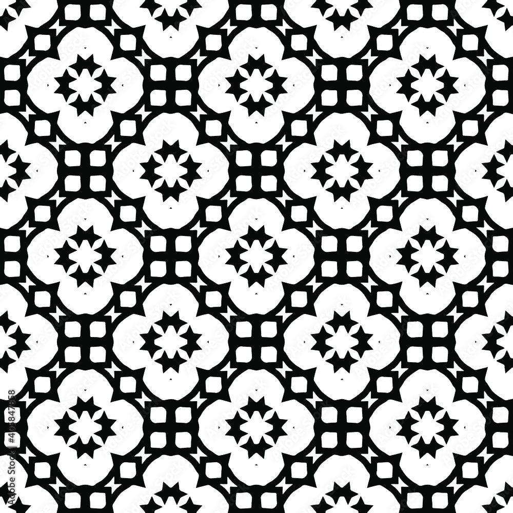 Black and white texture. Abstract seamless geometric pattern.
