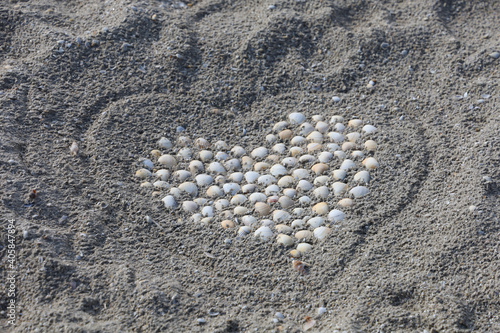heart on the sand