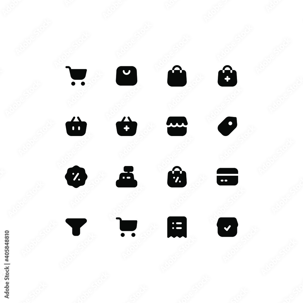 Store Icon Set (Glyph) Store Icon Set (Glyph)