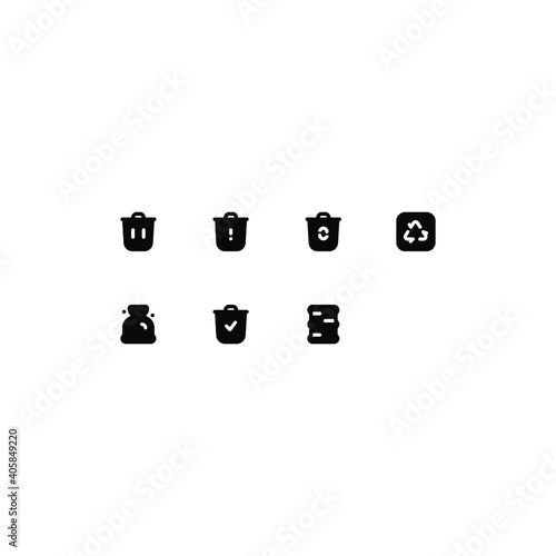 Waste Icon Set (Glyph)