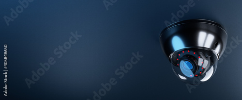 Security CCTV camera or Surveillance System. 3D Render