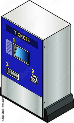 A ticket vending machine TVM commonly use for train and bus tickets.