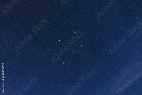 Crux star constellation, Night sky, Cluster of stars, Deep space, Crucis  . photo