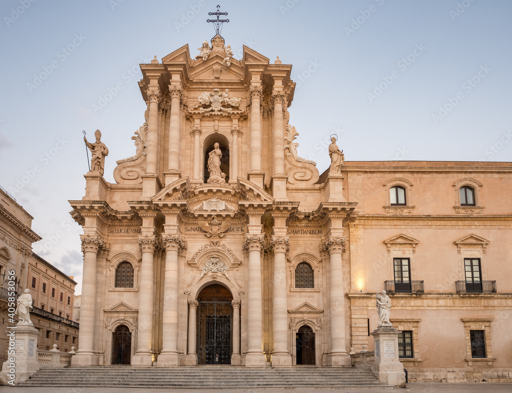 The Duomo Cathedral of Ortigia in Syracuse, Sicily, Italy