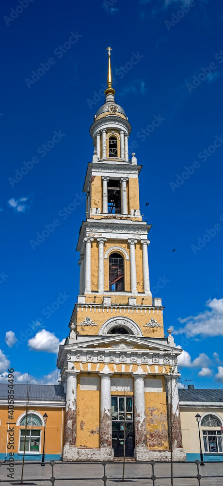 Bell Tower of John the Theologian church. city of  Kolomna, Russia. Years of construction 1826 - 1846