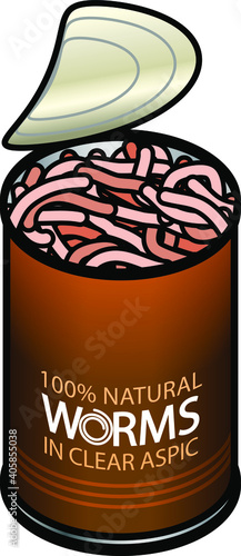 An opened can of worms in clear aspic.