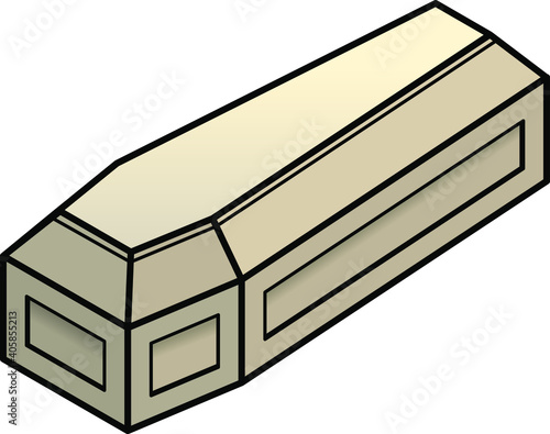A classic plain coffin/casket.