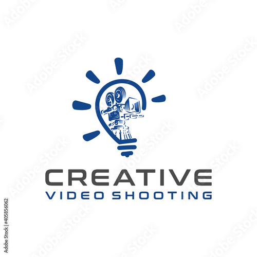logo video shooting modern concept camera creative symbol vector illustration smart camera studios logo