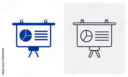 Whiteboard icon logo vector template, Education icon concepts, Creative design