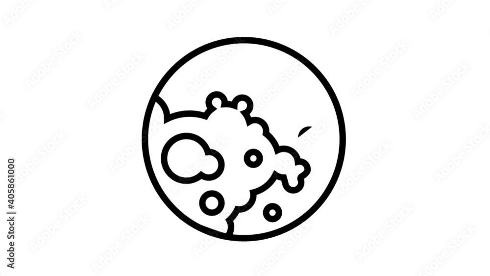atopic dermatitis skin disease animated black icon. atopic dermatitis ...