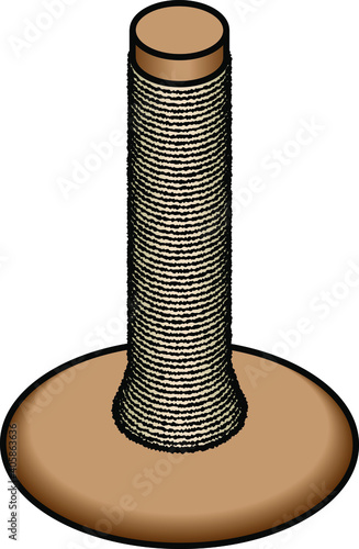 A domestic cat's scratching post.