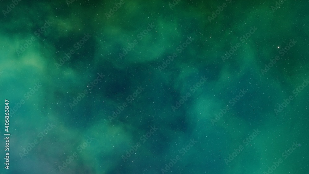 Fototapeta premium nebula gas cloud in deep outer space, science fiction illustrarion, colorful space background with stars 3d render 