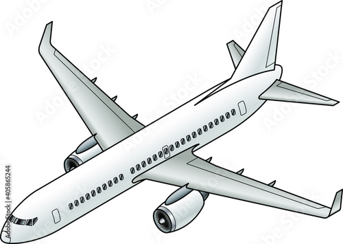 A popular short to medium haul jet in plain white.