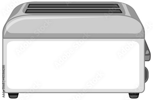 Toaster without bread isolated on white background
