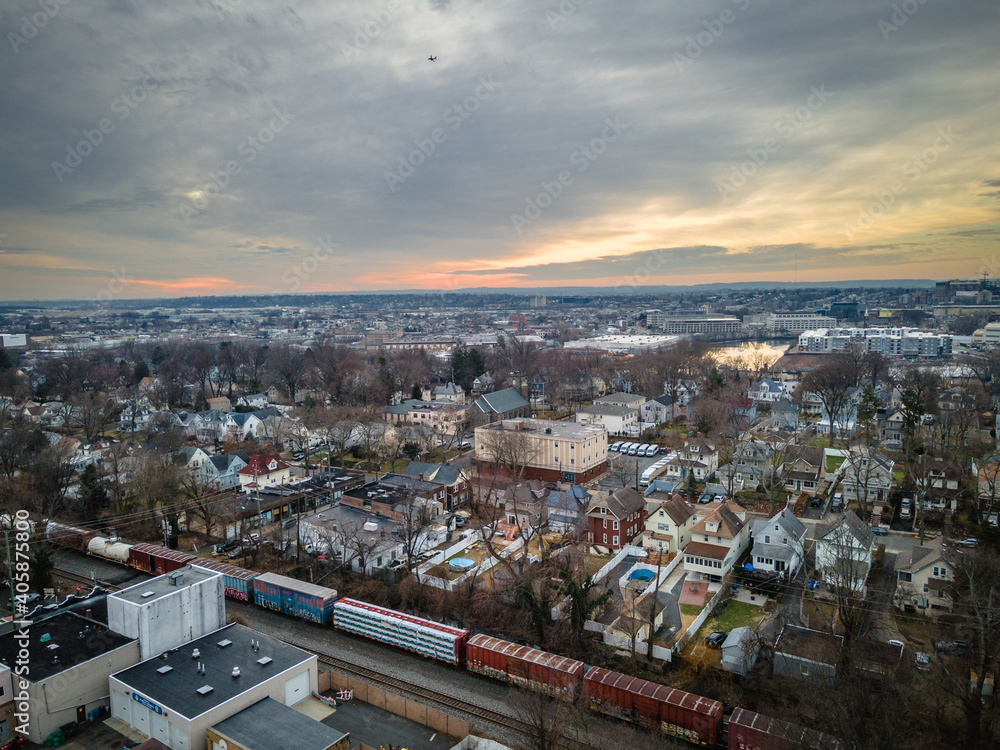 Obraz premium Aerial of Bogota New Jersey 