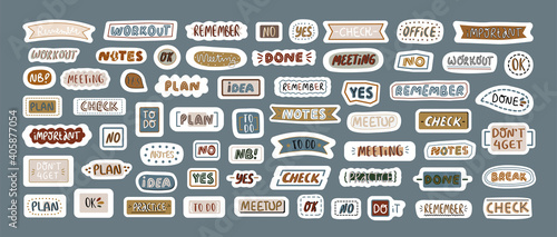 Collection of daily sticker. Set of decoration.