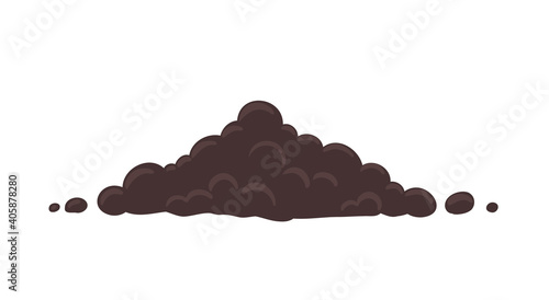 Heap of soil. Soil for growing plants. Pile of ground. For agricultural. Vector illustration.