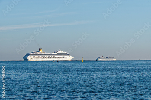 cruise ship in the gulf of la spezia