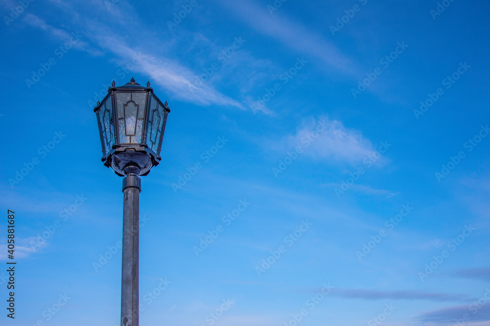 street lamp on sky background