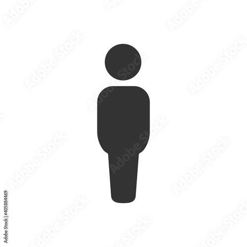 Human symbol flat icon vector illustration.