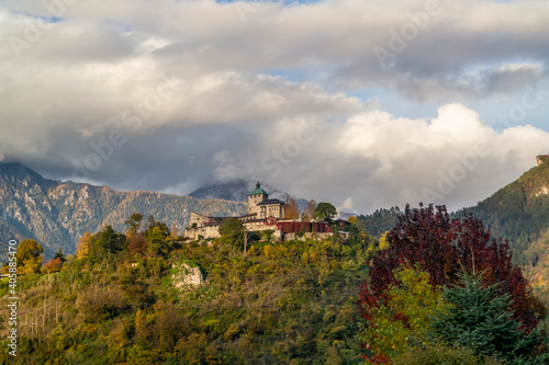 View on the castle of Ivano located in Strigno, Trentino - Italy