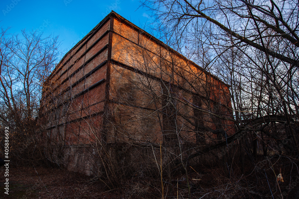 Old abandoned industrial building waiting for demolition Old abandoned industrial building waiting for demolition