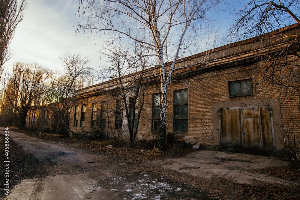 Old abandoned industrial building waiting for demolition Old abandoned industrial building waiting for demolition