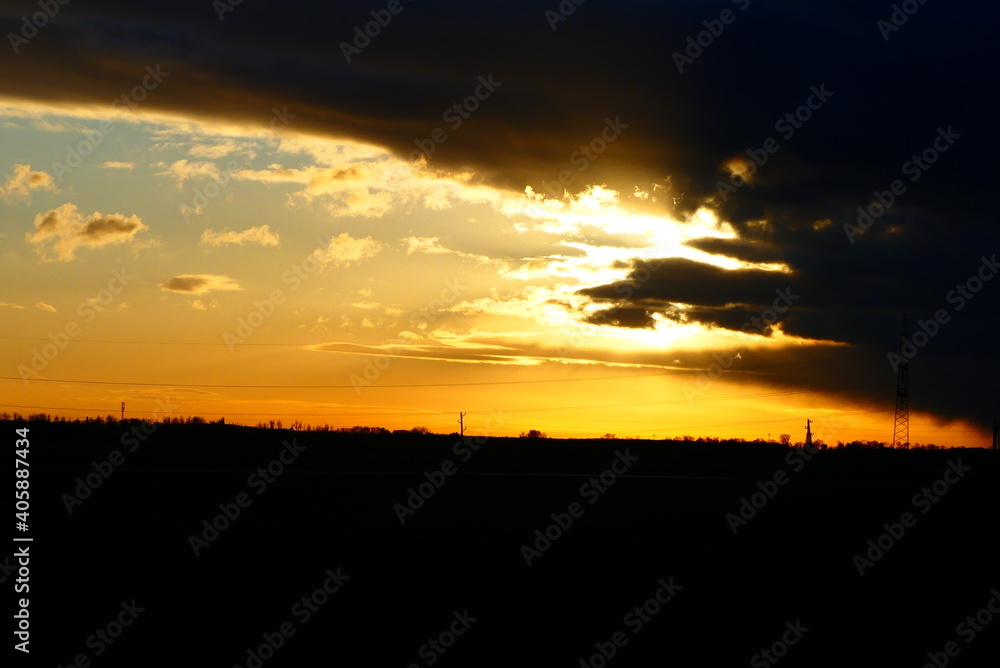 Fototapeta premium am frühen Morgen 