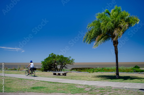  Person riding a bike on a nice sunny day