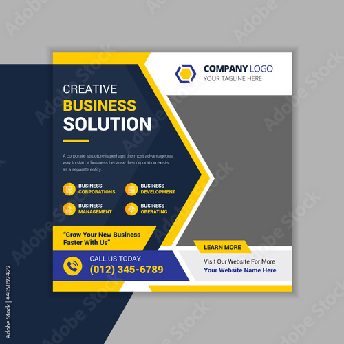 Corporate business social media Instagram post banner template