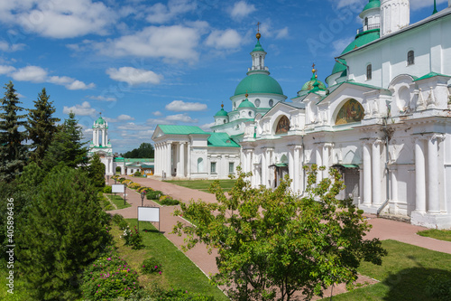 view of the Spaso Yakovlevsky Monastery, photo was taken on a sunny summer day